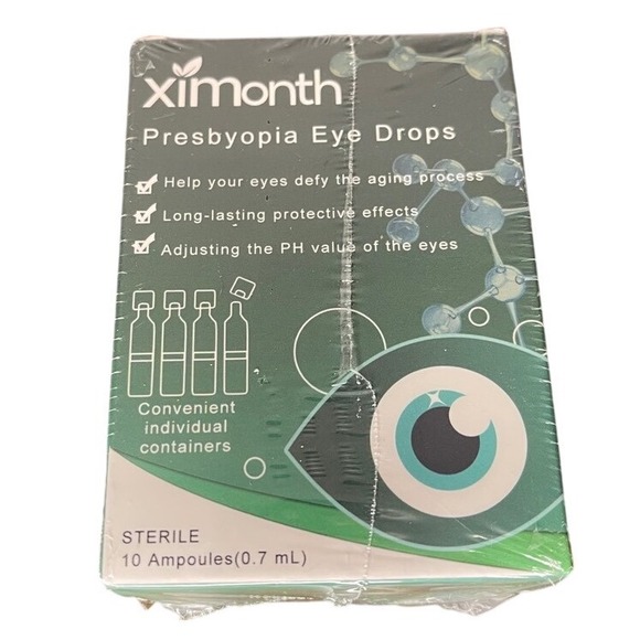 Ximonth Accessories - Presbyopia Eye Drops Sterile Individual Containers 10 Ampoules
